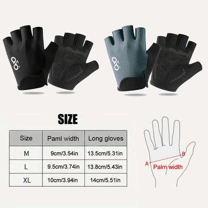 GETINFIT Summer Cycling Half Finger Gloves Lightweight Breathable Non-Slip Durable Shock Absorbing Outdoor Gym Hiking Running
