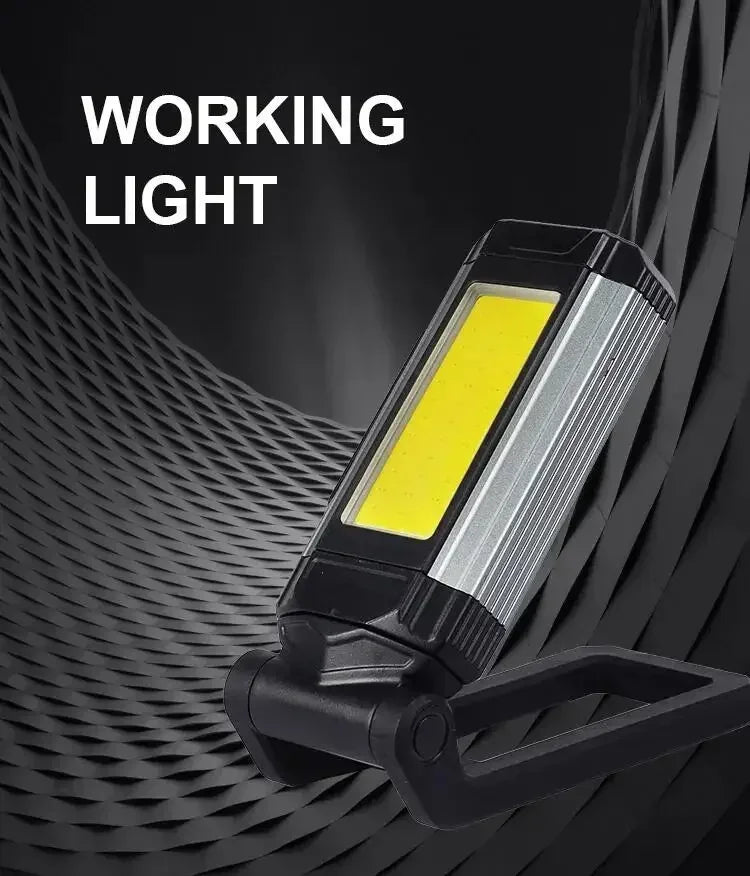 1/2/4PCS Magnetic COB Work Light USB Rechargeable LED Flashlight Portable Lantern Camping Light Type-C Power Bank Function Lamp