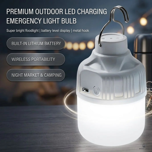 Outdoor USB Rechargeable LED Lamp Bulbs Super Bright Emergency Light with Hook Portable Camping Fishing Lantern Night Lights