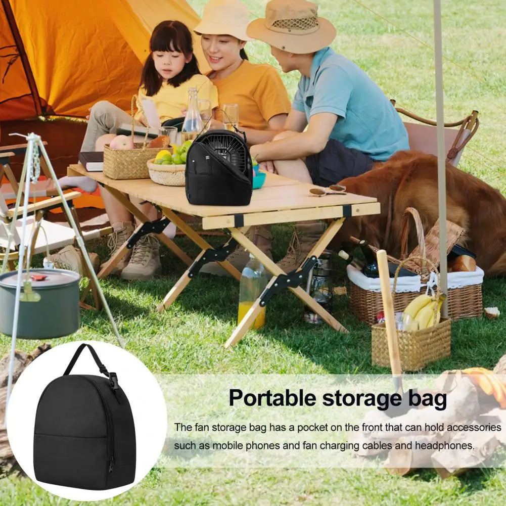 Tent Fan Storage Bag Portable Fan Protective Case with Handle for Camping Fan Waterproof Storage Bag for Outdoor for Hiking