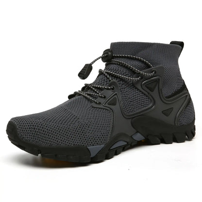 Men’s High-Top Hiking Boots – Breathable Mesh Outdoor Sneakers for Walking, Mountaineering & Travel (Lightweight Comfort, 2025)