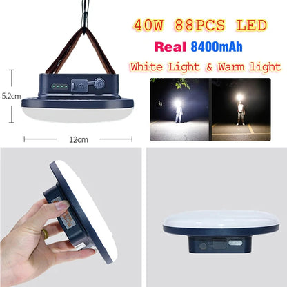 13500maH 60W Rechargeable LED Camping Lantern with Magnet Strong Light Portable Flashlights Tent Lights Work Repair Lighting