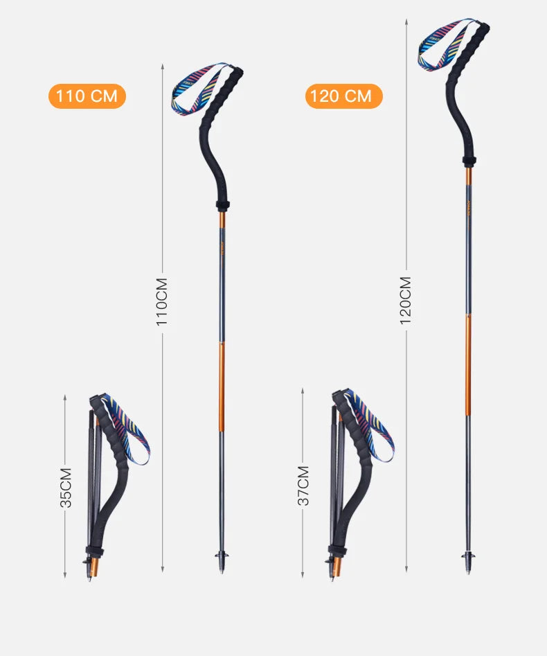 2pcs  AONIJIE All Types of Hiking Trekking Pole Ourdoor Camping Walking Sticks Summarizing 110cm 120cm 130cm