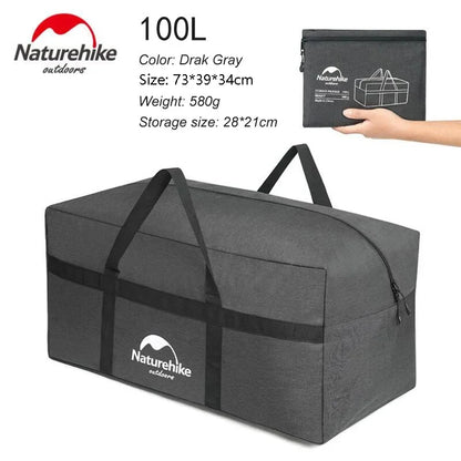 Naturehike Storage Bags 45L 100L Large Capacity Folding Durable Bags Travel Bag for Family Camping Outdoor Activities