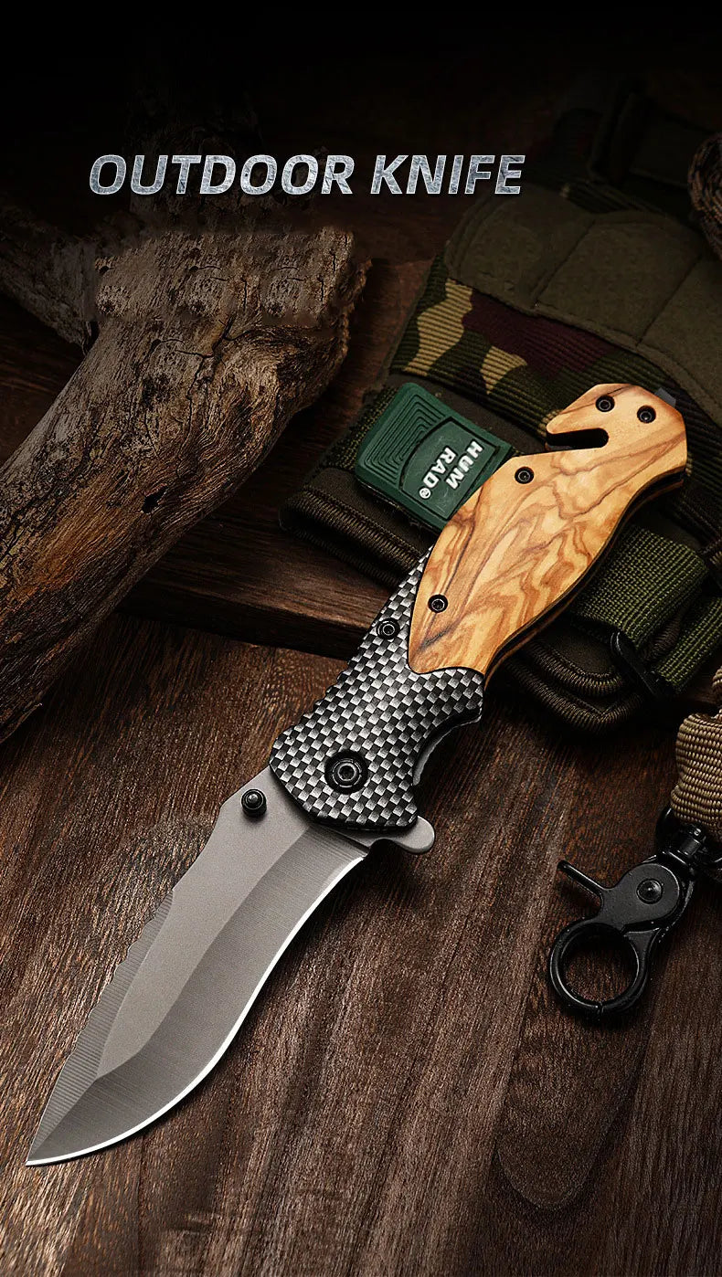 Stainless Steel Folding Knife High Hardness Camping Survival Multi-Functional Portable Mini Knife Fruit Knife