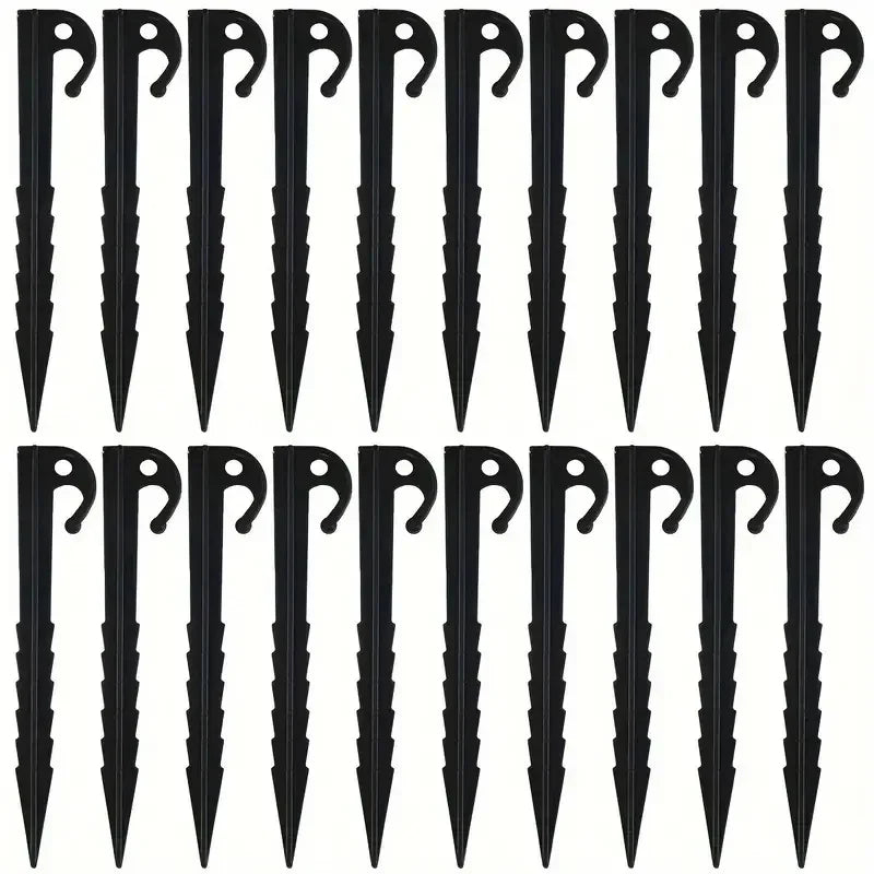 Outdoor Camping Tent Nails Sand Ground Triangular Stake Ground Awning Camping Tools Plastic Tent Pegs Nail Accessories 20/10pcs