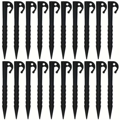 Outdoor Camping Tent Nails Sand Ground Triangular Stake Ground Awning Camping Tools Plastic Tent Pegs Nail Accessories 20/10pcs