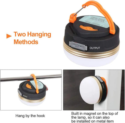 High Power Camping Lantern Tents Lamp 1200mah USB Rechargeable Portable Camping Lights Outdoor Hiking Night Hanging Lamp