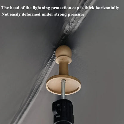 4pcs Camping Canopy Tent Pole Support Pole Lightning Cap Lightning Cap Thimble Camping Tent Camping Accessories