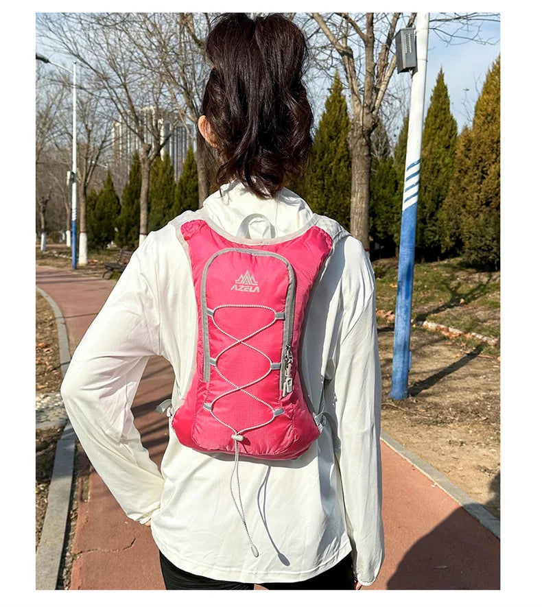 8L Running Hydration Vest Backpack Men Women Outdoor Sport Bags Trail Marathon Jogging Hiking Backpack Option Water Bag Flask
