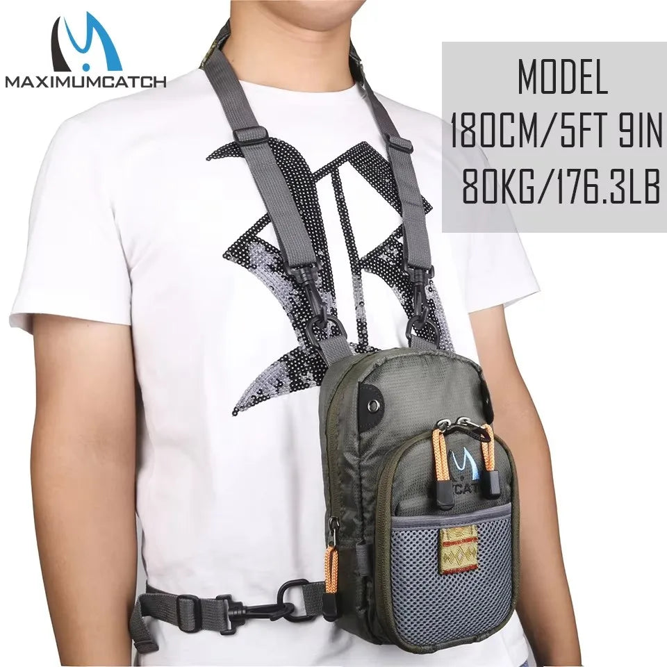 MAXCATCH Canvas Fly Fishing Chest Pack