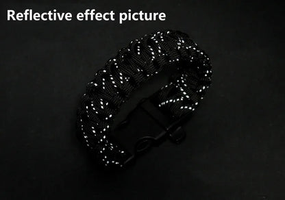 Reflective Paracord 550 Military 7 Strand Rope Tactical Parachute Cord Camping Tent Rope Warning Line Lanyard DIY Bracelet