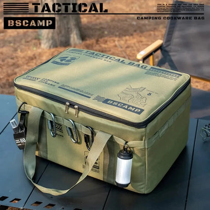 30L/42L/56L Autumn Camping Bag Insulated Waterproof Tactical Foldable Outdoor Picnic Tableware Storage Box Large Capacity Field