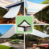 Large Sun Shelter Thicken Sunshade Sail Anti-UV 4mx4 5x5 6x6 8x8 10x10 Outdoor Yard Garden Balcony Camping White Sun Shade Sail