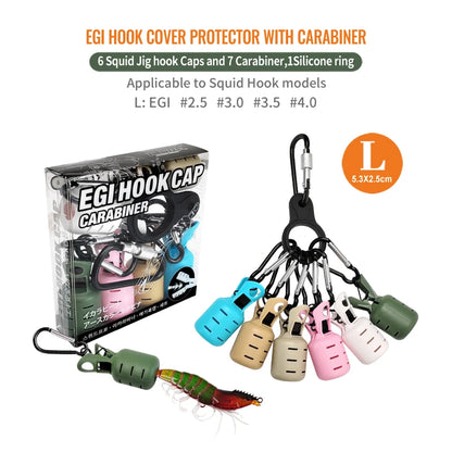 ilure Squid Jig Hook Covers (6 Pack)