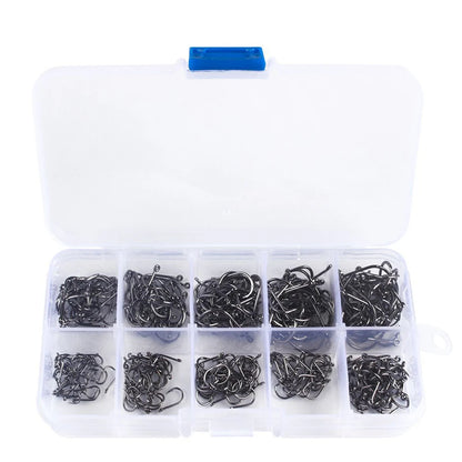 Barbed Fishing Hook Kit with Box (100-1000 Pack)
