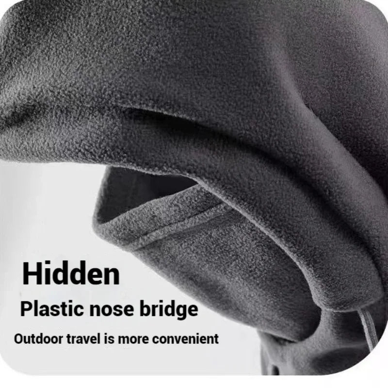 Winter Warm Hat with Mask and Neck Warmer 3-in-1 Windproof Balaclava for Men and Women Masked Hat Cycling Cold Weather Protectio