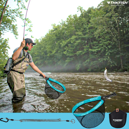 THKFISH Folding Fly Fishing Landing Net