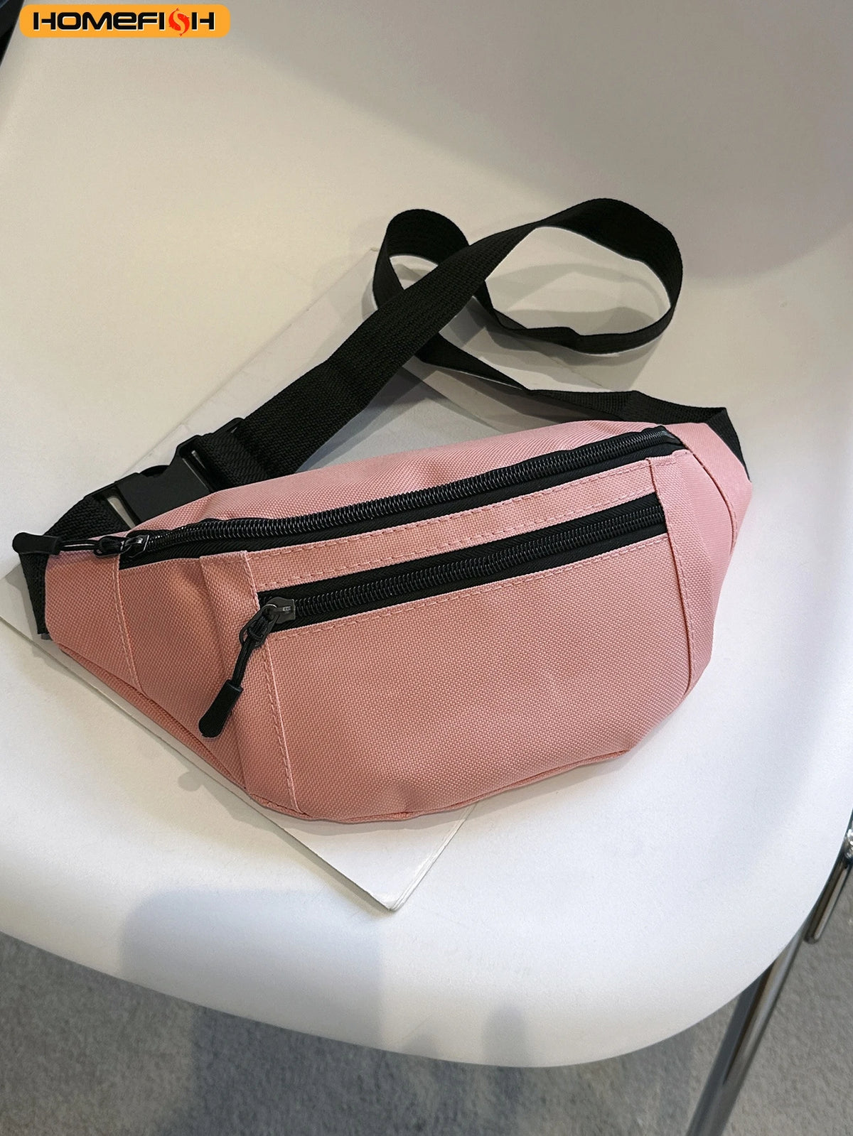 HOMEFISH Fanny Pack Sports Festival Workout Traveling Running Large Crossbody Casual Hands-Free Wallets Waist Pack Phone Bag