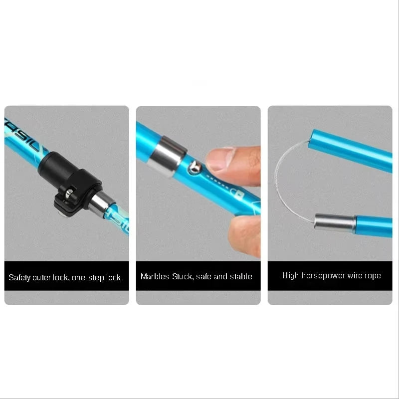 2PCS Trekking Poles Adjustable Ultralight Walking Sticks Alpenstock Outdoor Hiking-Climbing Mountaineering Sticks