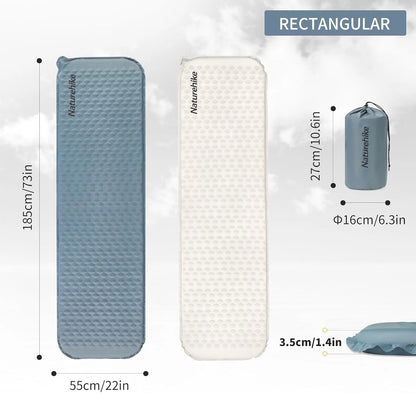Naturehike Inflatable Mat Ultralight R2.1Air Mattress Sleeping Pad with Foam for Camping Backpacking Hiking Traveling Portable