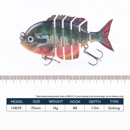 Hanlin Jointed Sunfish Swimbait 7.5cm