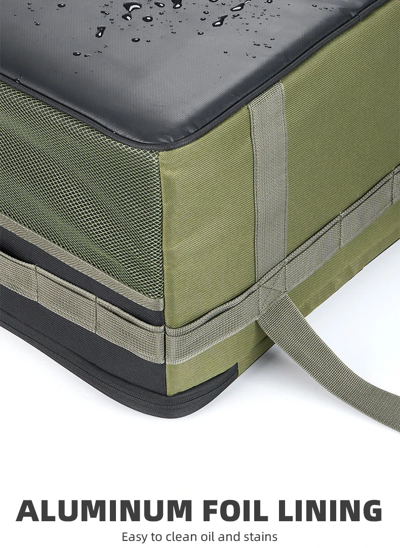 BISINNA Tactical Camping Storage Bag Picnic Thermal Bag Insulated Folding Box Portable Camping Tableware Equipment Outdoor Gear