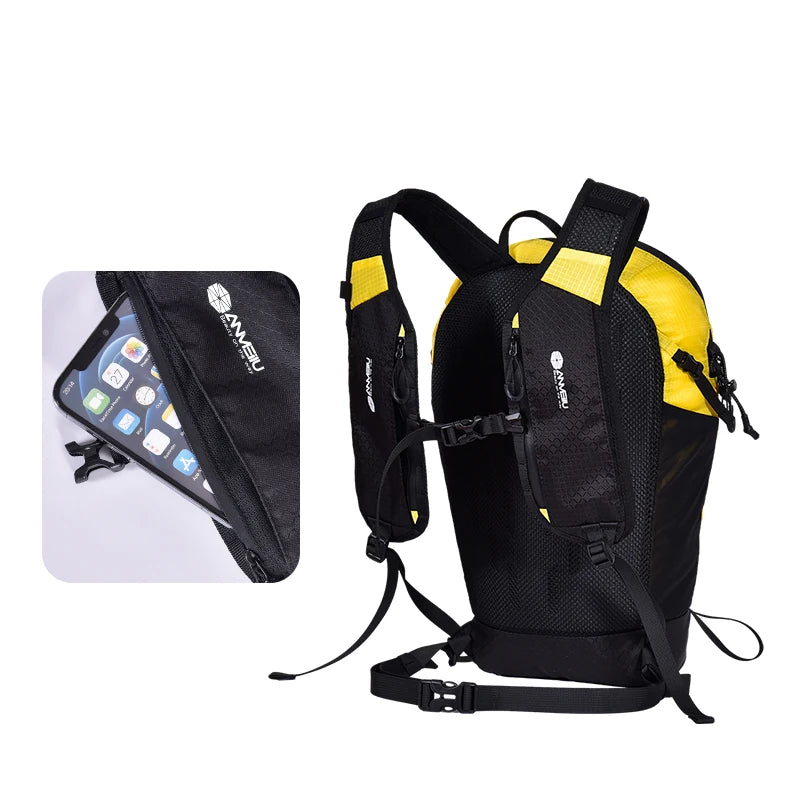 ANMEILU Mountaineering backpack 15 liters men's and women's outdoor sports bag waterproof camping hiking rain Hydration Backpack