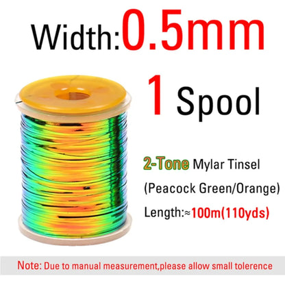Two-Tone Flat Tinsel 0.5-2mm