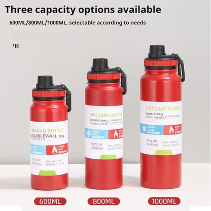 Stainless Steel Thermos Bottle Keeps Cold Thermal Cup 600ML 800ML 1000ML And Heat Thermal Mug Sports Insulated Cup Vacuum Flask