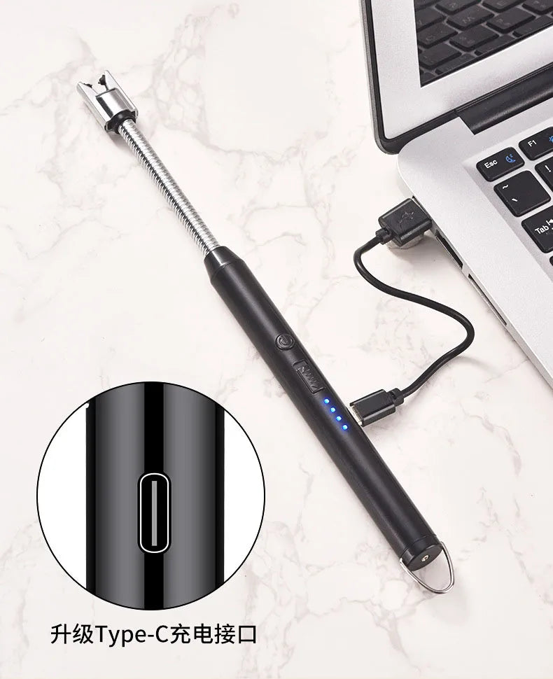 Household portable storage kitchen lighter, windproof arc pulse ignition gun, USB electronic lighter