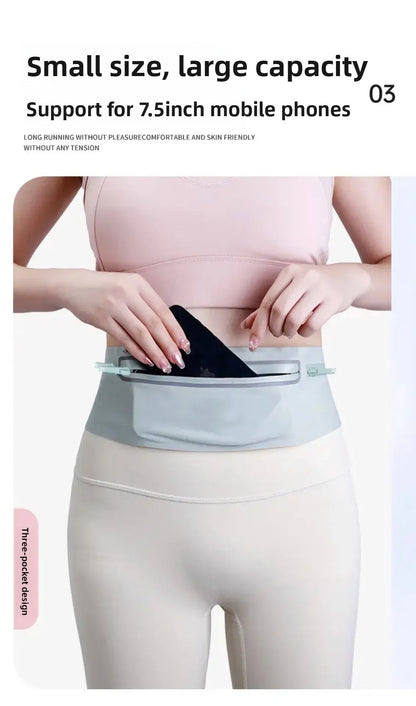Running sports fanny pack Outdoor sports Lightweight waterproof invisible anti-theft equipment Men's and women's multi-function