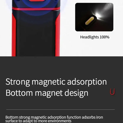 Portable USB Rechargeable Work Light Magnetic COB LED Flashlight Hanging Lamp with Built-in Battery Camping Torch