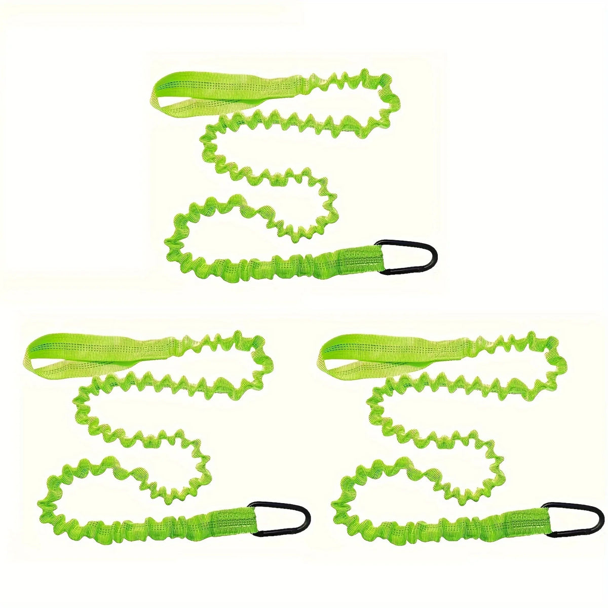 Reflective Elastic Kayak Paddle Leash – Coiled Safety Rope with Hooks for Canoe, Rowing & Boat Accessories