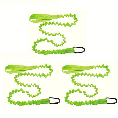Reflective Elastic Kayak Paddle Leash – Coiled Safety Rope with Hooks for Canoe, Rowing & Boat Accessories