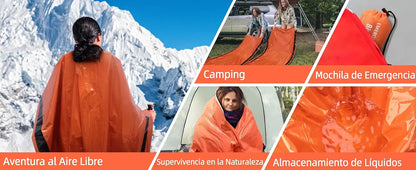Emergency Sleeping Bag Survival Blanket Thermal Mylar Bivy Sack Lightweight Waterproof Portable Shelter For Camping Hiking