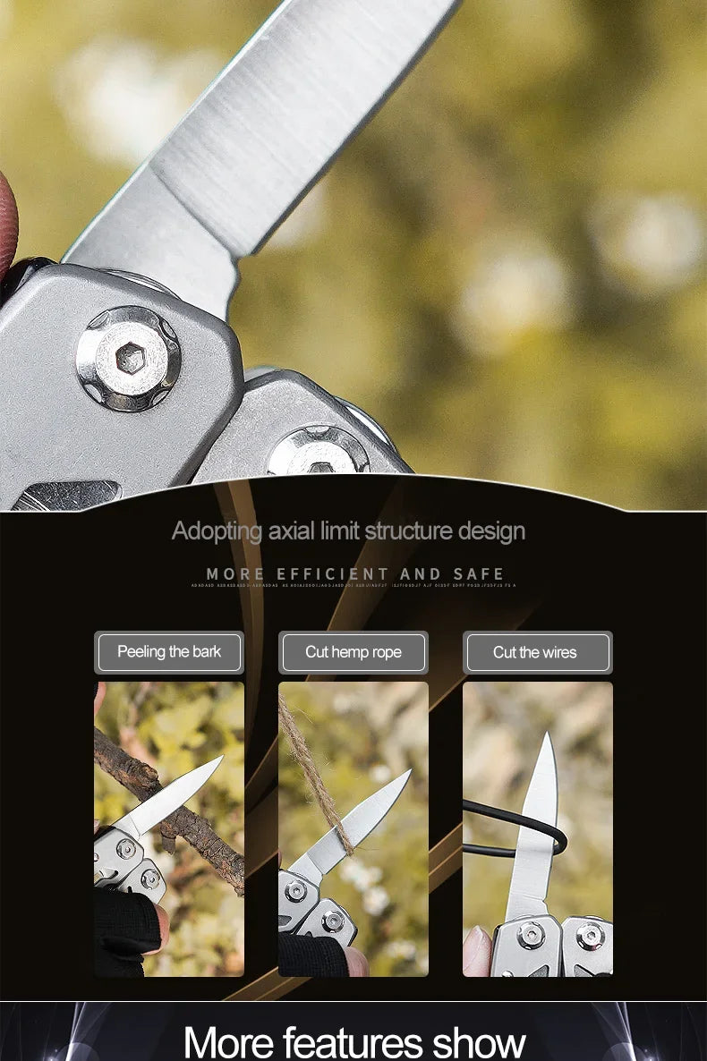 Multi-tool Pliers Outdoor Combination Knife Pliers Stainless Steel Folding Portable Multi-purpose Camping Survival Pliers Tools