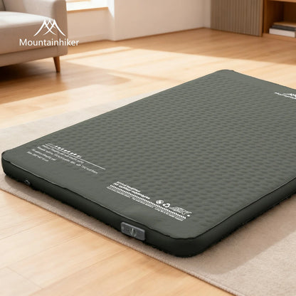 MOUNTAINHIKER Single Double Person Self-inflating Mattress Thick 10cm Compact Folding Camping Sleeping Bed Pad Air Mat Floor