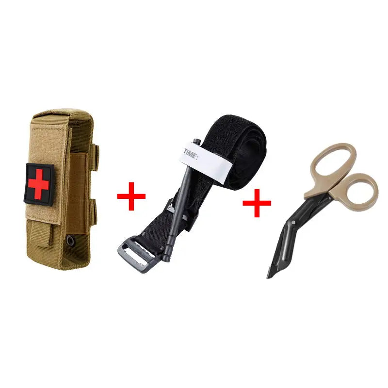Cat First Aid Kit Tourniquet Molle Survival Set Pouch Nursing Holder Medical Gear Scissors Bag Outdoor Equipment