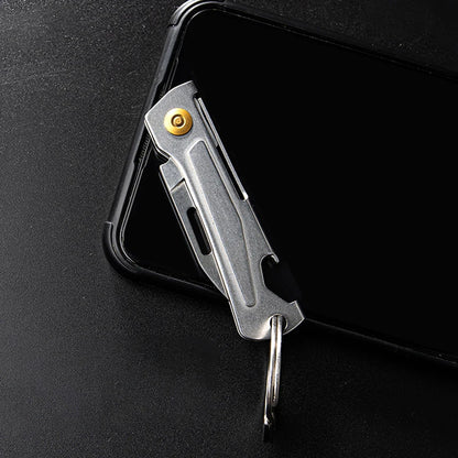 SANRENMU 431S Folding Pocket Knife 12C27 Blade Portable EDC Outdoor Camping Bottle Opener Keychain Hole Knife