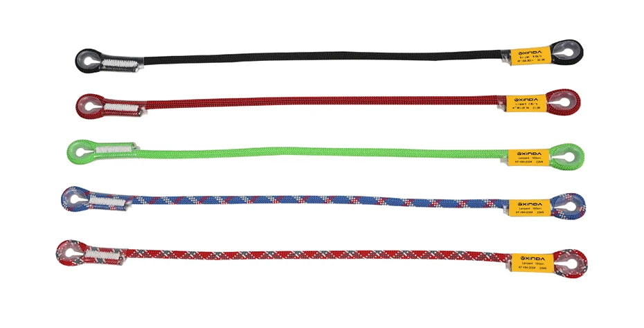 Xinda Rock Climbing Lanyard 10.5mm Static Rope 20KN Protective Eye-to-eye Pre-Sewn Cord Loop Sling Mountaineering Equipment