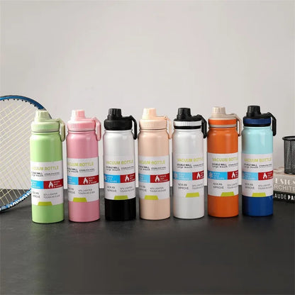 Stainless Steel Thermos Bottle Keeps Cold Thermal Cup 600ML 800ML 1000ML And Heat Thermal Mug Sports Insulated Cup Vacuum Flask