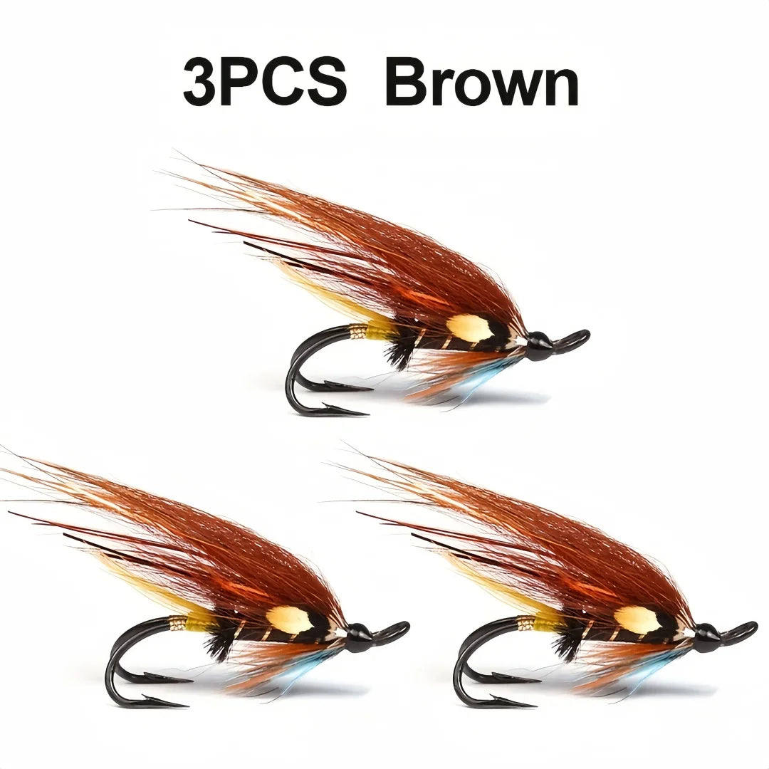 Double Hook Salmon Wet Flies (3 Pack)
