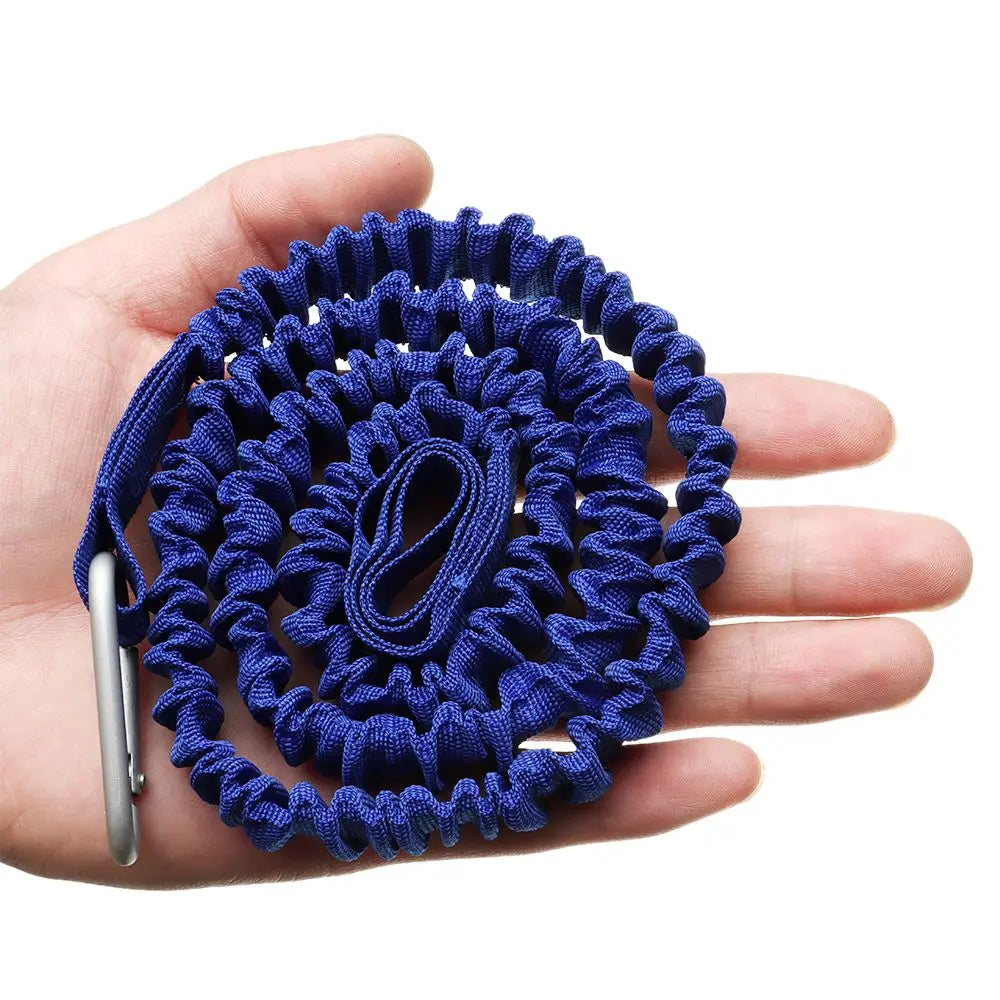 Adjustable Elastic Kayak & Canoe Paddle Leash – Fishing Rod Safety Rope with Carabiner for Rowing & Boat Accessories