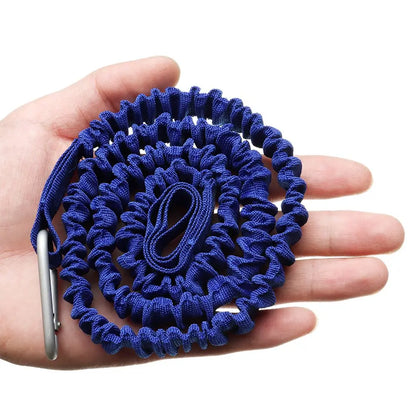 Adjustable Elastic Kayak & Canoe Paddle Leash – Fishing Rod Safety Rope with Carabiner for Rowing & Boat Accessories