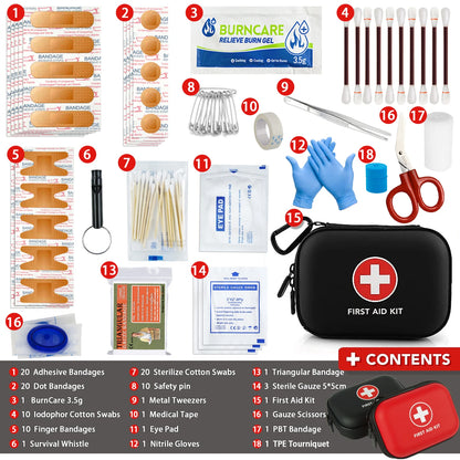 First Aid Kit Multi-purpose Emergency Medical Portable Medical Bag Outdoor Multi-functional Home Emergency EDC Camping Hiking