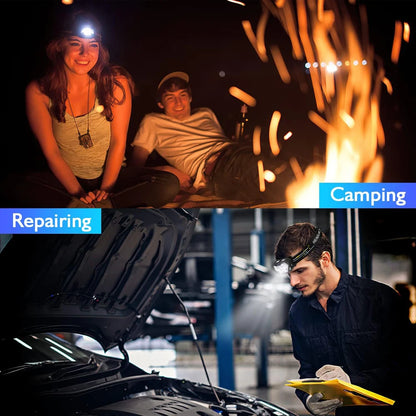 9 Led Strong Light Headlamp USB Rechageable Motion Sensor Headlight Portable Fishing Camping Outdoor Head Lamp Work Flashlight