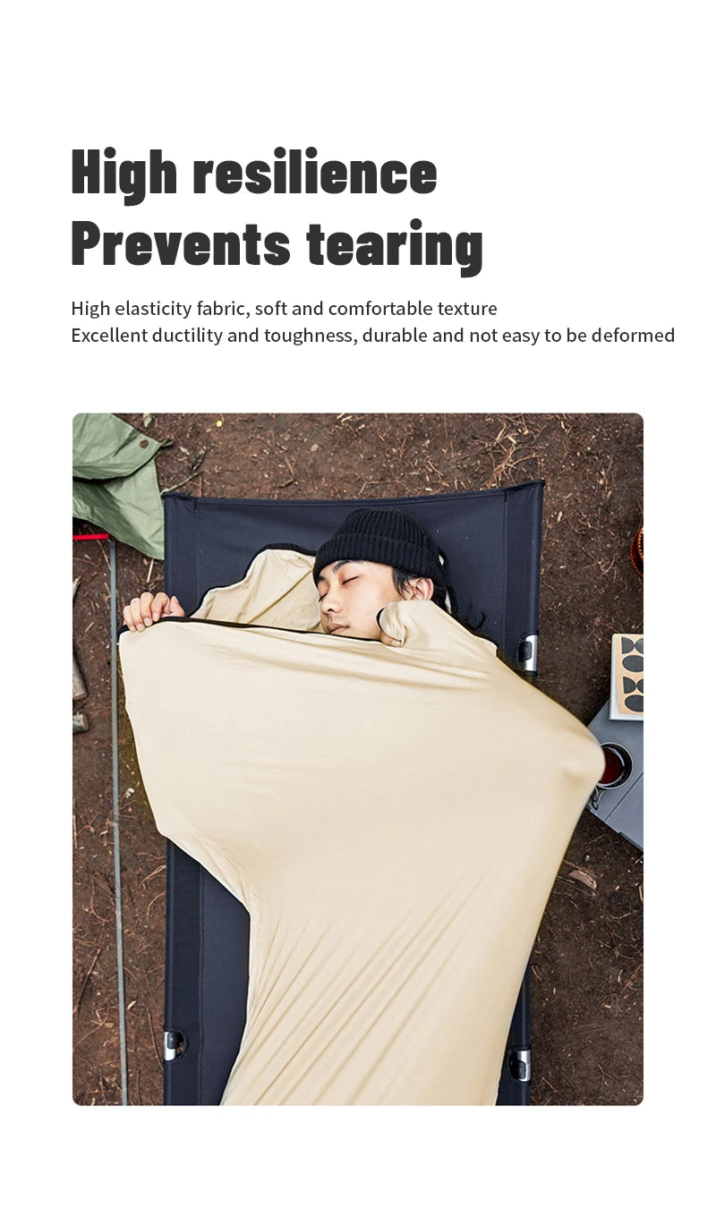 Naturehike 2023 Sleeping Bag Liner Ultralight High Elastic Mummy Quilt Winter Wearable Portable Camping Pocket Sleeping Bags