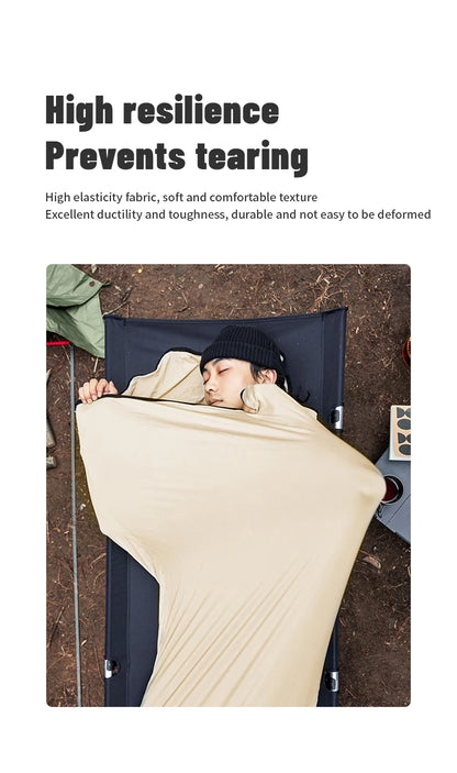 Naturehike 2023 Sleeping Bag Liner Ultralight High Elastic Mummy Quilt Winter Wearable Portable Camping Pocket Sleeping Bags
