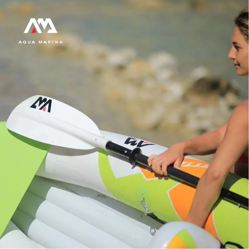 AQUA MARINA KP-1 Aluminum Alloy Double Bladed Paddle – 4-Section 230cm Kayak & Canoe Oar for Rowing & Surf Board